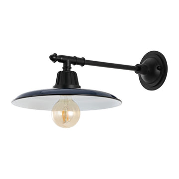 Bonner 12" Farmhouse Industrial Indoor/Outdoor Iron LED Victorian Arm Outdoor Sconce - JONATHAN Y